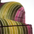 Duresta Lansdowne Arm Detail In Velluti Stripe Fabric